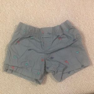 Carters elastic waist grey Dino shorts